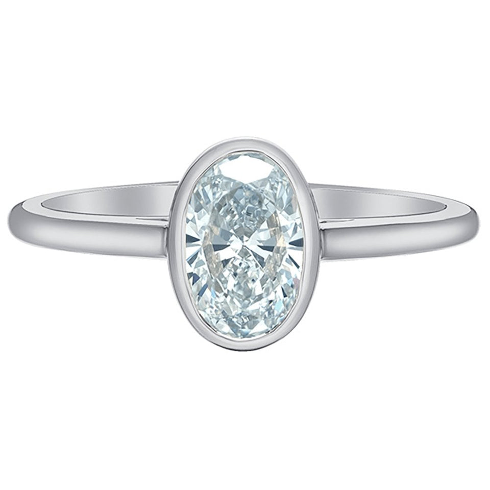 Francis & Gaye Platinum 1.08ct Oval Laboratory Created Diamond Ring