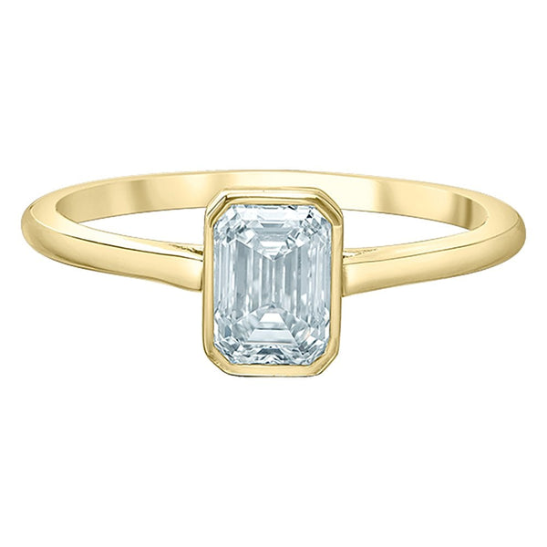 Francis & Gaye 18ct Yellow Gold Emerald Cut 1.59ct Laboratory Created Diamond Ring