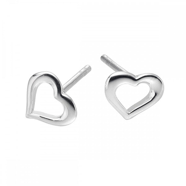 Little Star Girl's Elsie Open Heart Stud Earrings