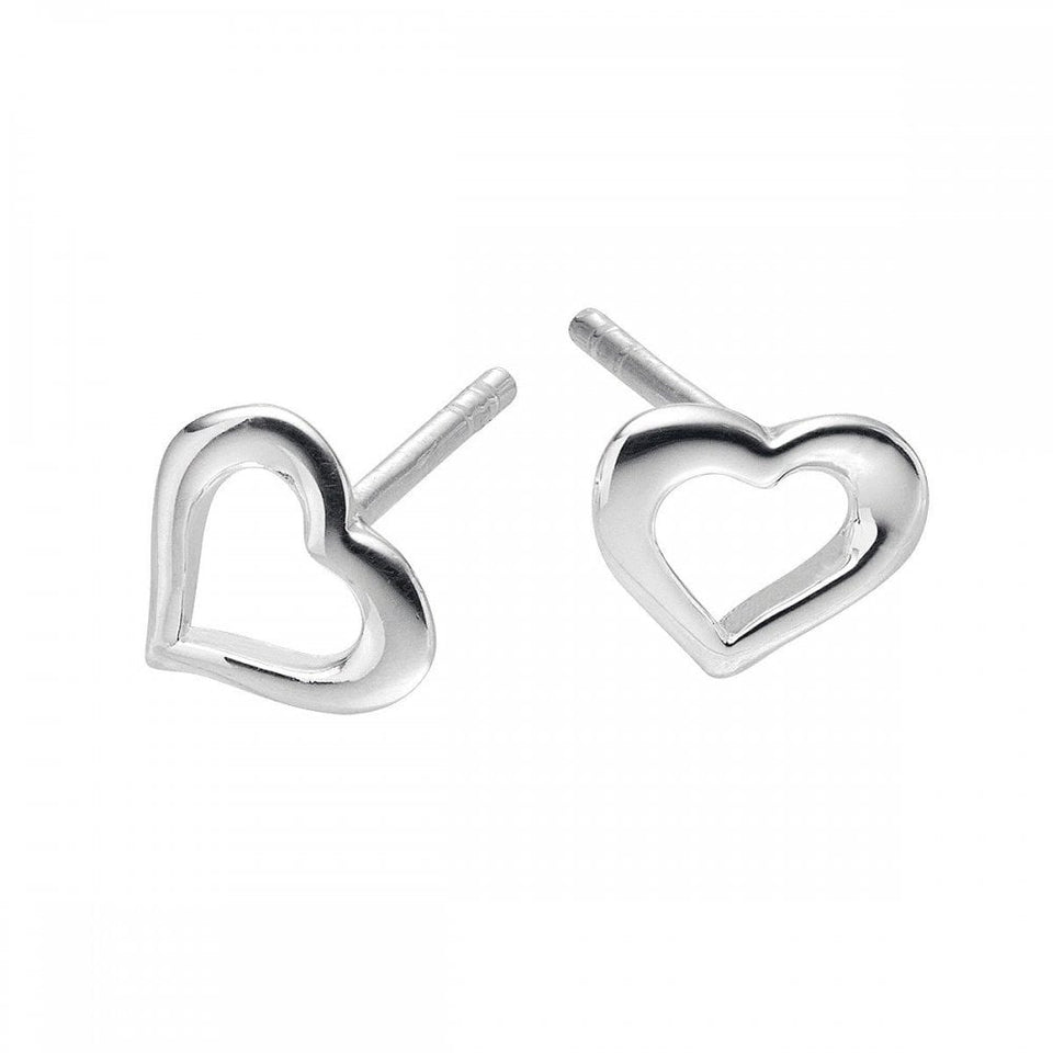 Little Star Girl's Elsie Open Heart Stud Earrings