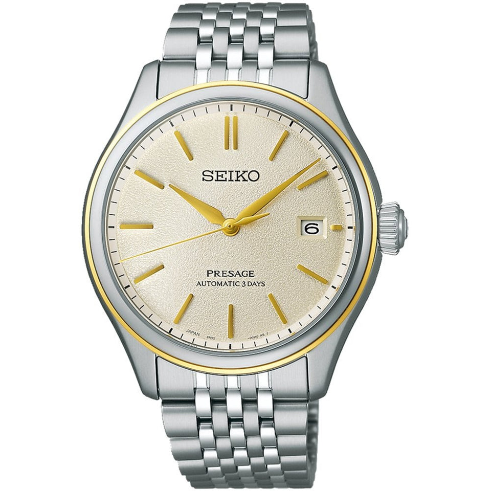 Seiko Presage Men's Classic Series in Delicate Cream Silk Watch