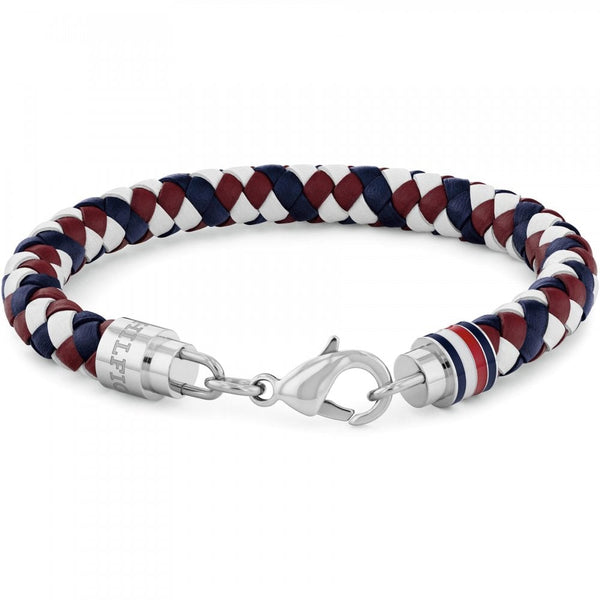 Tommy Hilfiger Men's Multicoloured Braided Leather Bracelet