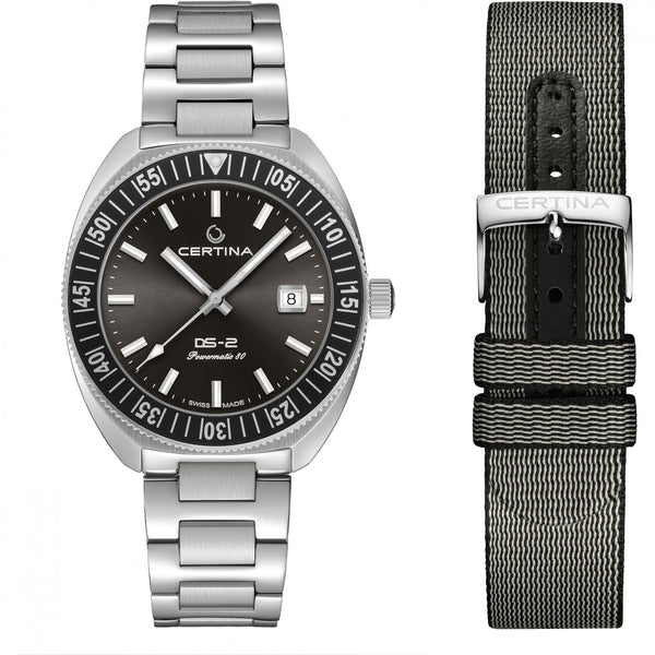 Certina DS-2 Powermatic 41mm Watch | Grey Dial