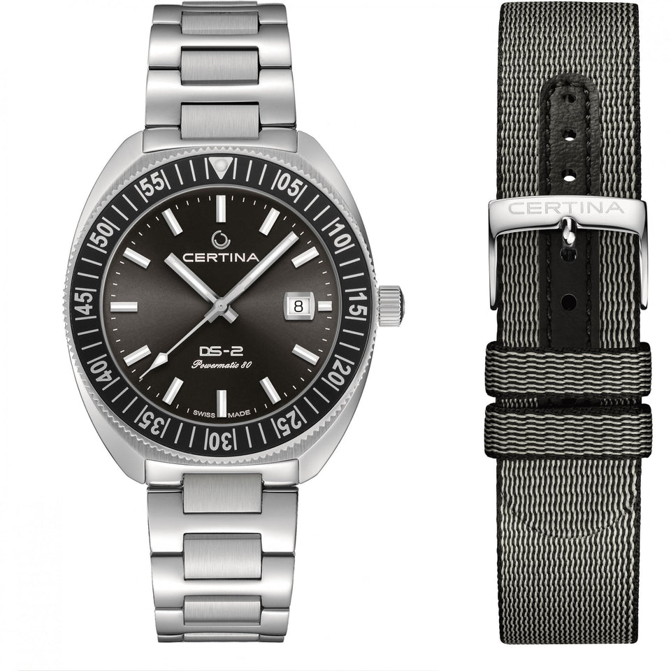 Certina DS-2 Powermatic 41mm Watch | Grey Dial