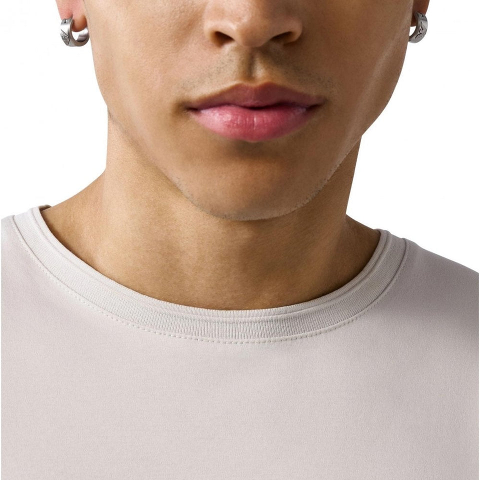 Emporio Armani Men's Eagle Logo Stainless Steel Hoop Earrings