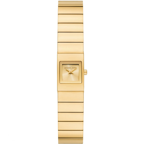 Michael Kors Ladies Darrington Gold Plated Square Dial Watch