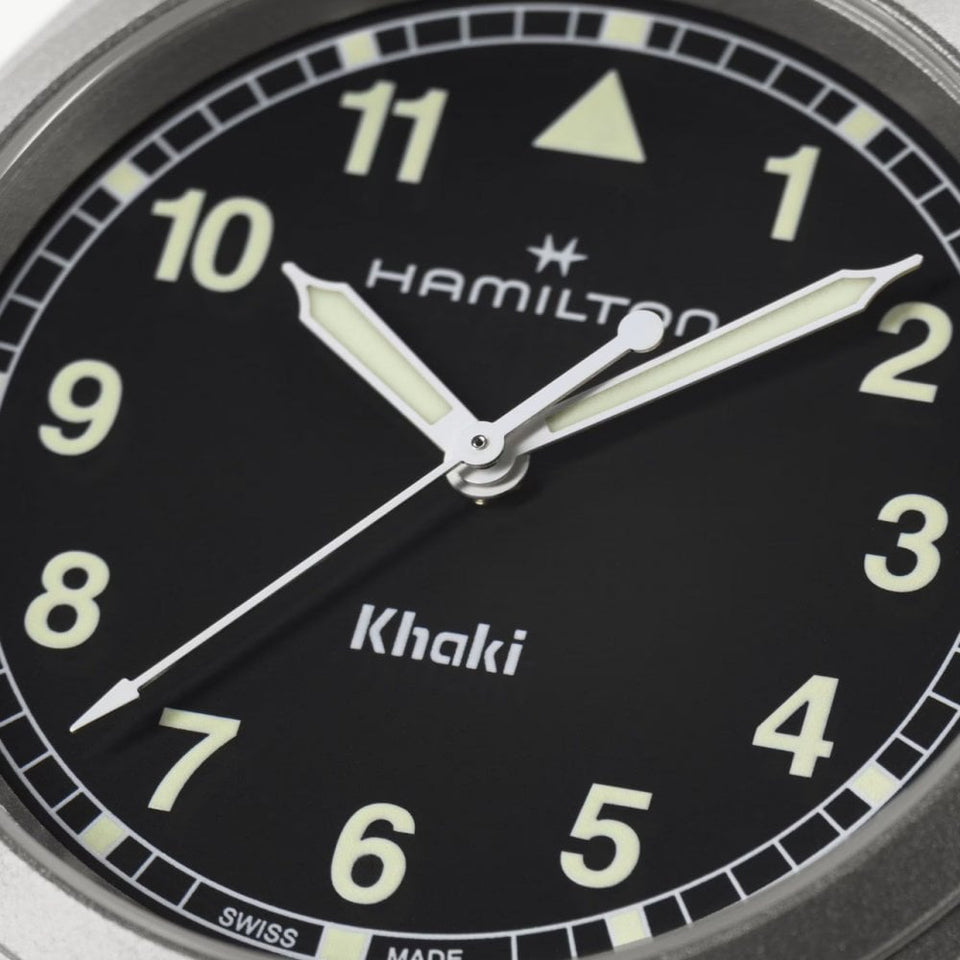 Hamilton Men's Khaki Field Steel Black Dial 38mm Quartz Watch