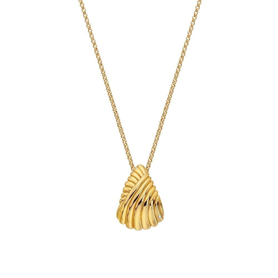 Hot Diamonds Paris 18ct Gold Plated Shell Necklace