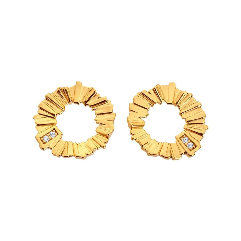 Hot Diamonds Golden Edit Believe Gold Plated Stud Earrings
