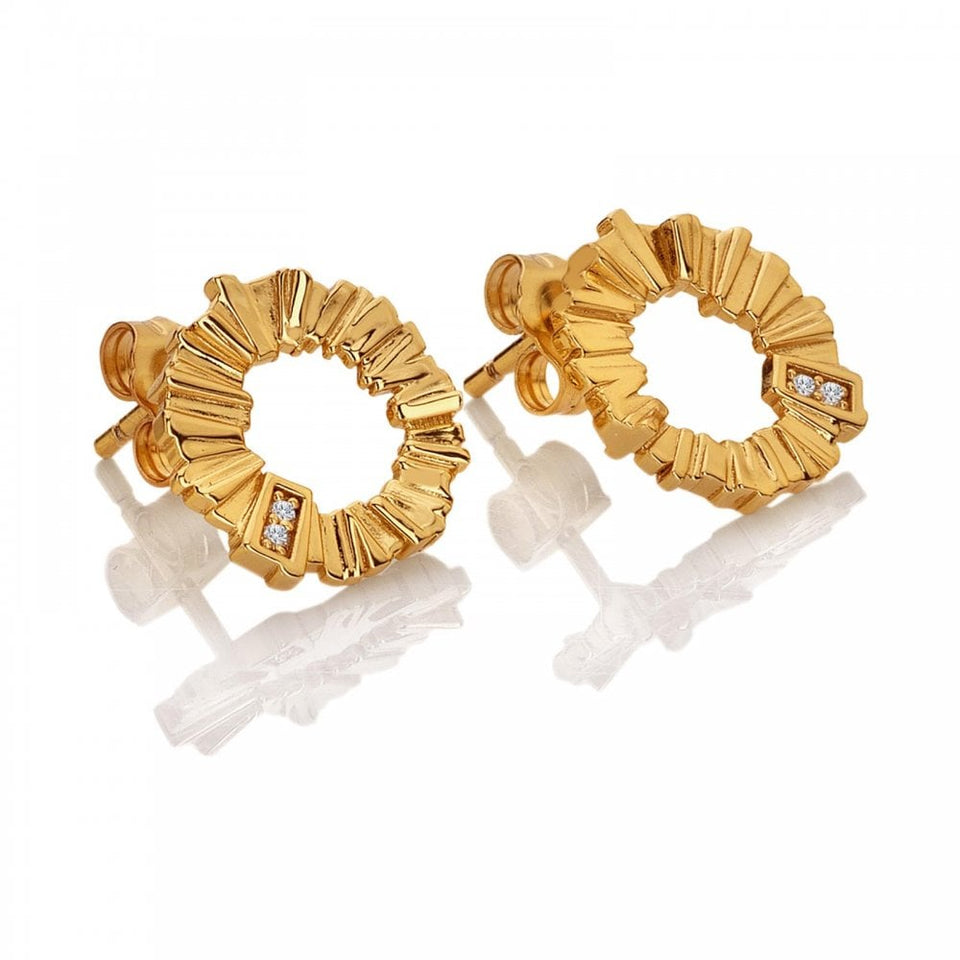 Hot Diamonds Golden Edit Believe Gold Plated Stud Earrings
