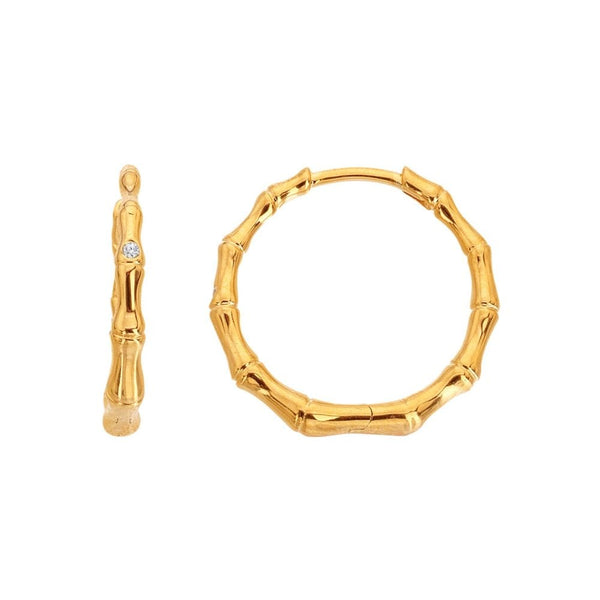 Hot Diamonds Golden Edit Bondi Gold Plated Hoop Earrings