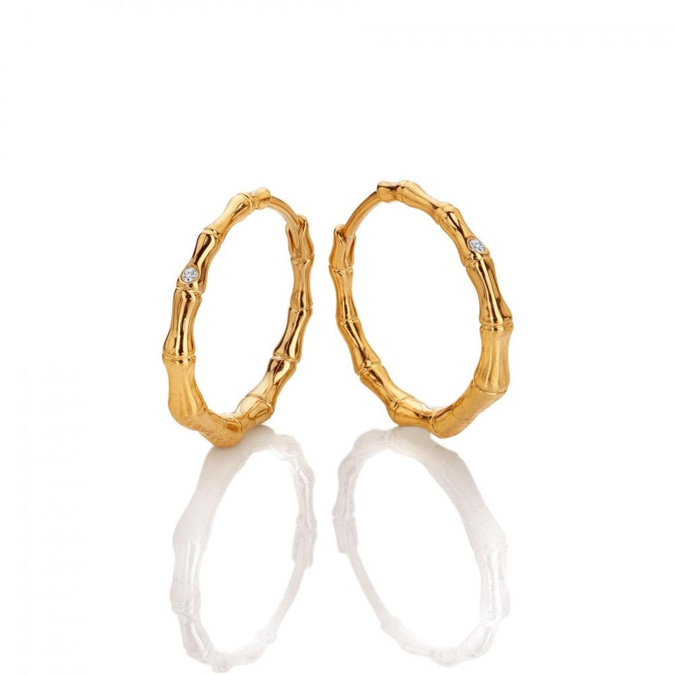 Hot Diamonds Golden Edit Bondi Gold Plated Hoop Earrings