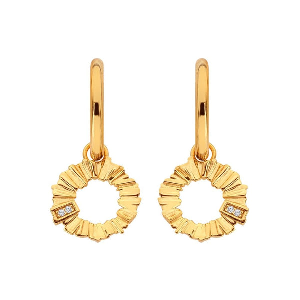 Hot Diamonds Golden Edit Believe Gold Plated Drop Earrings
