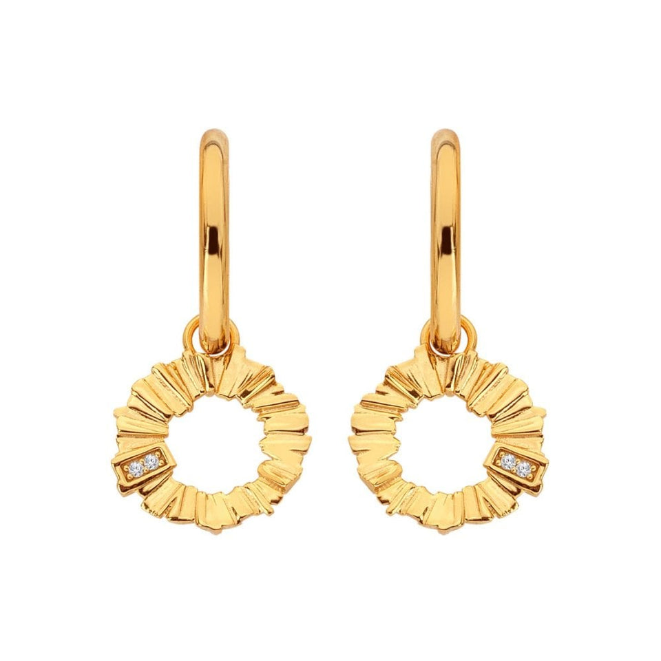 Hot Diamonds Golden Edit Believe Gold Plated Drop Earrings