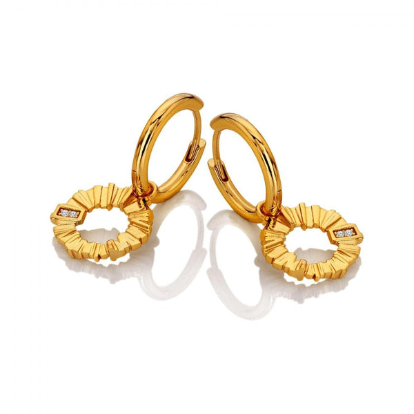 Hot Diamonds Golden Edit Believe Gold Plated Drop Earrings