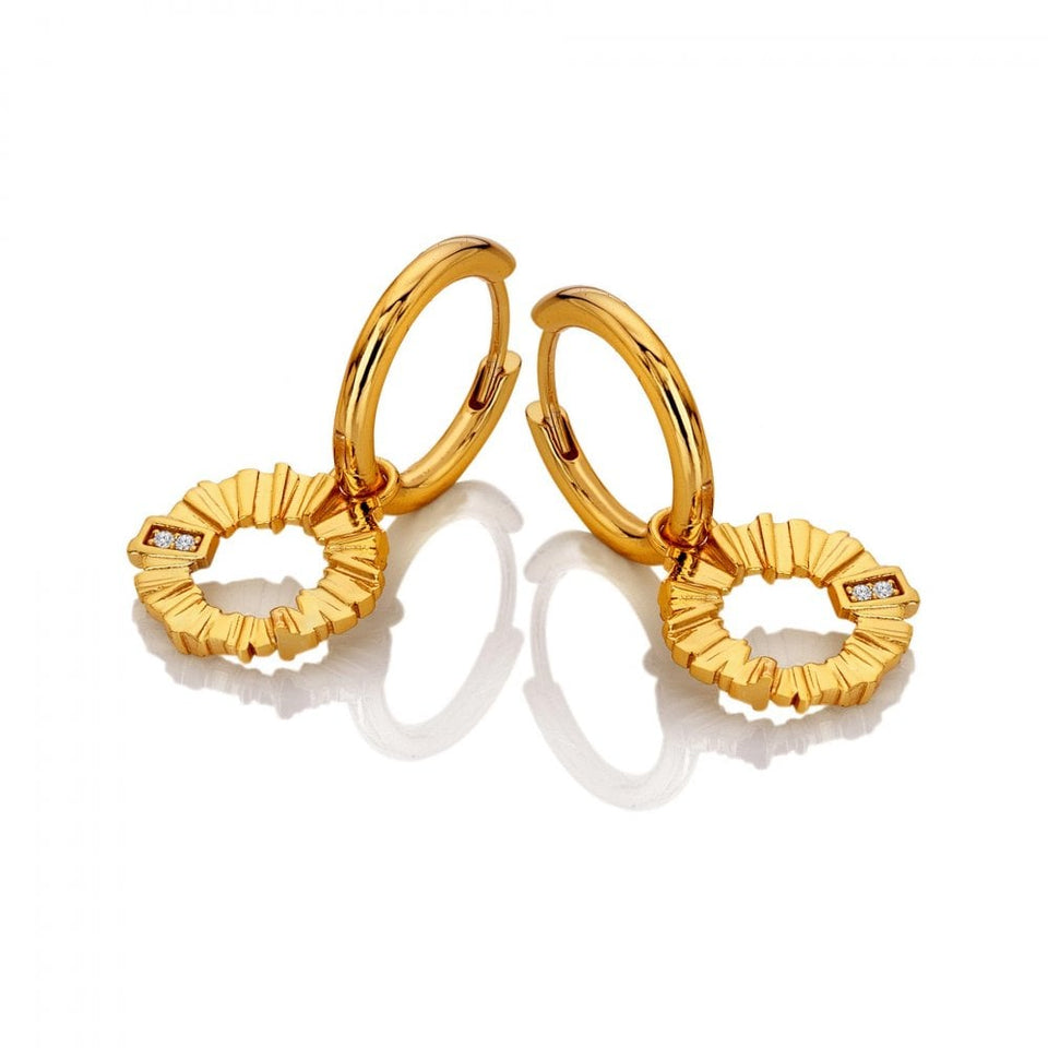 Hot Diamonds Golden Edit Believe Gold Plated Drop Earrings