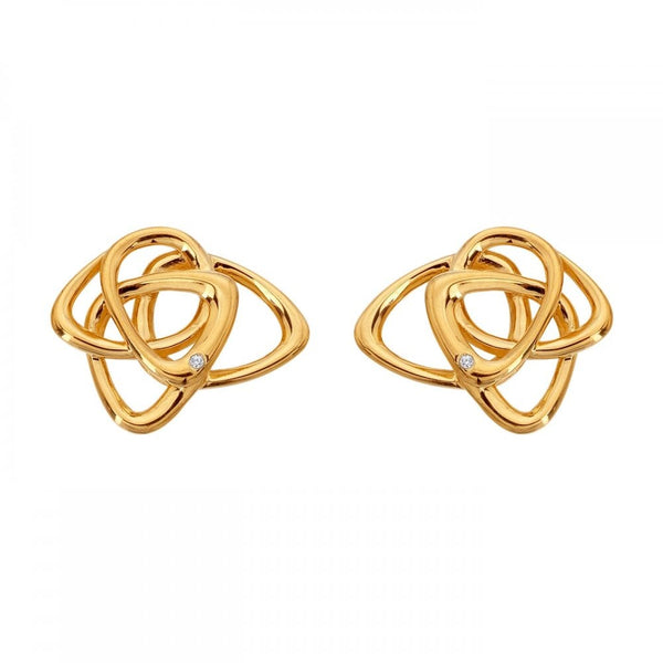 Hot Diamonds Golden Edit Endless Gold Plated Stud Earrings