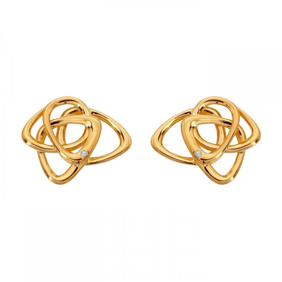 Hot Diamonds Golden Edit Endless Gold Plated Stud Earrings