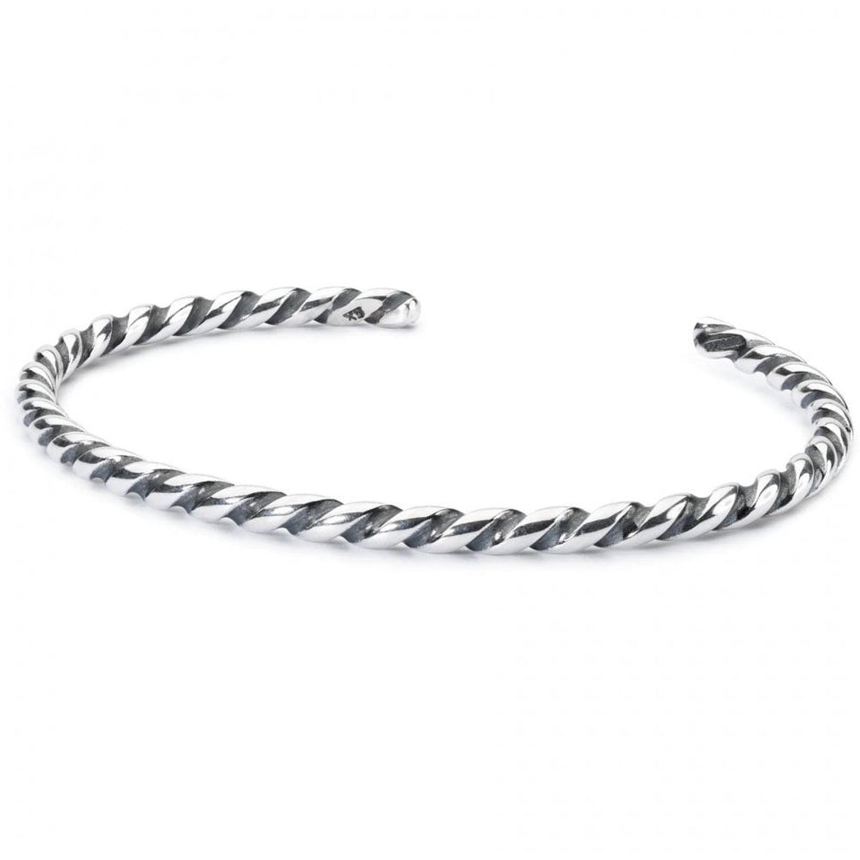 Trollbeads Ladies Twisted Sterling Silver Open Bangle