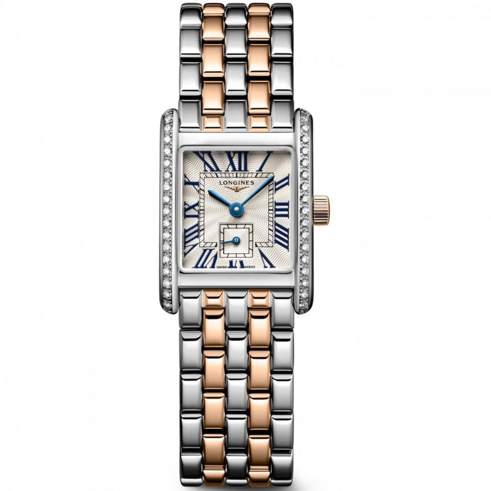 Longines Ladies MINI DOLCEVITA Steel & Rose Diamond Set Watch