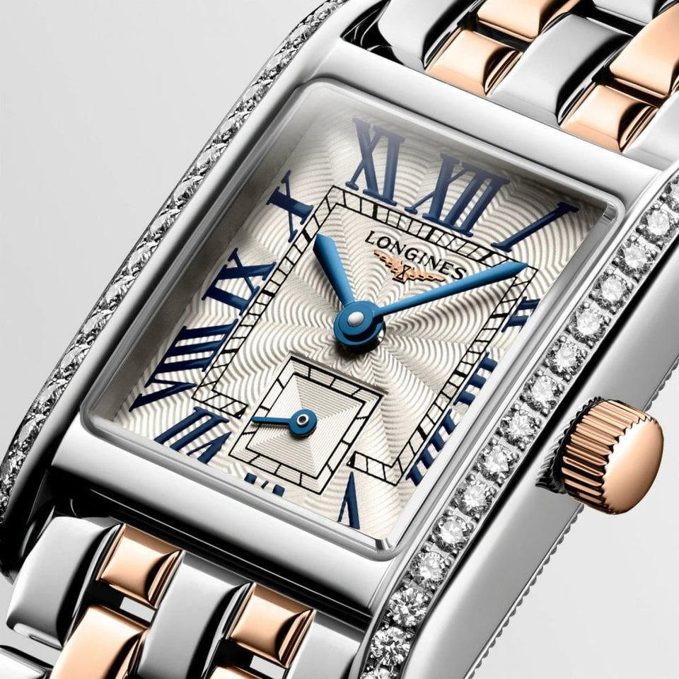 Longines Ladies MINI DOLCEVITA Steel & Rose Diamond Set Watch