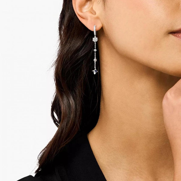 Emporio Armani Ladies Multi Stone Sterling Silver Drop Earrings