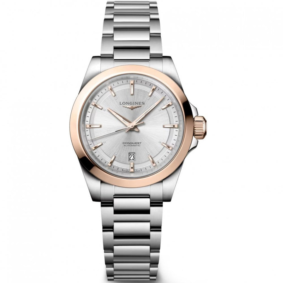Longines Ladies CONQUEST Rose 30mm Automatic Watch