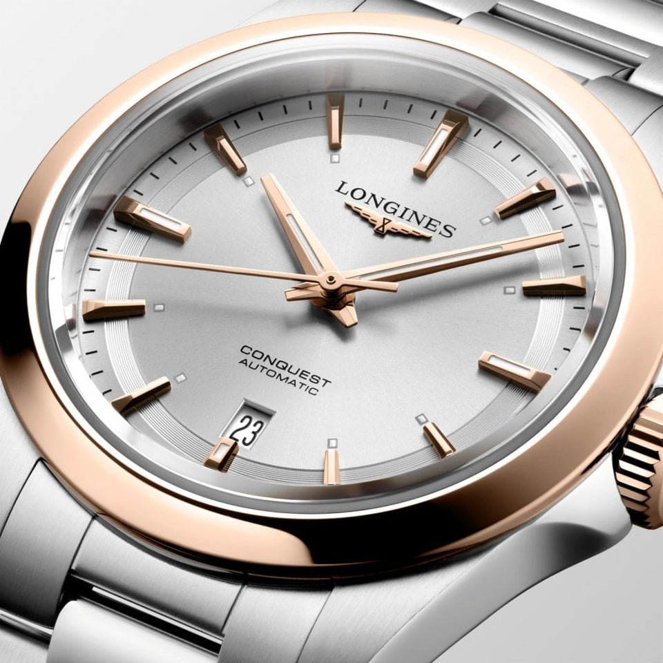 Longines Ladies CONQUEST Rose 30mm Automatic Watch