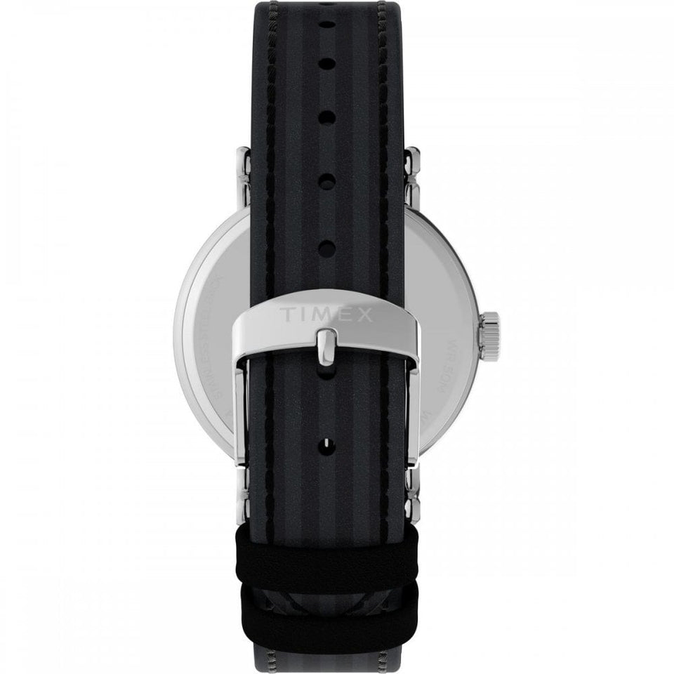 Timex Wednesday® Weekender 37mm Black Leather Strap Watch