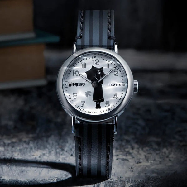 Timex Wednesday® Weekender 37mm Black Leather Strap Watch