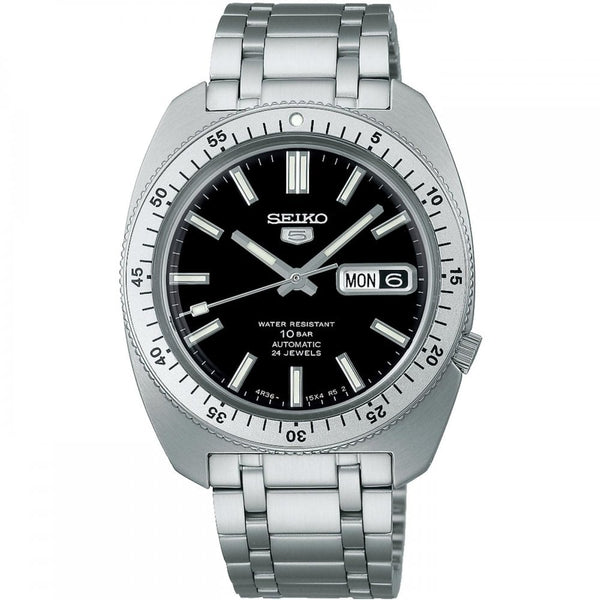 Seiko 5 Sports Men's Limited Edition 'Gene Kranz' Black Dial Bracelet Watch