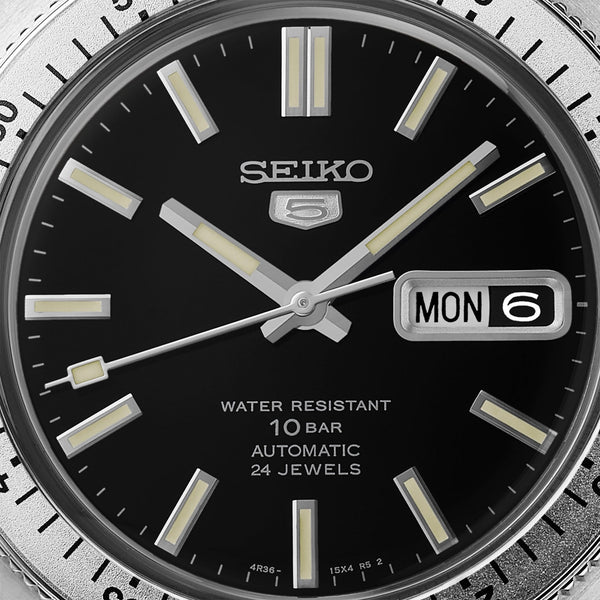Seiko 5 Sports Men's Limited Edition 'Gene Kranz' Black Dial Bracelet Watch