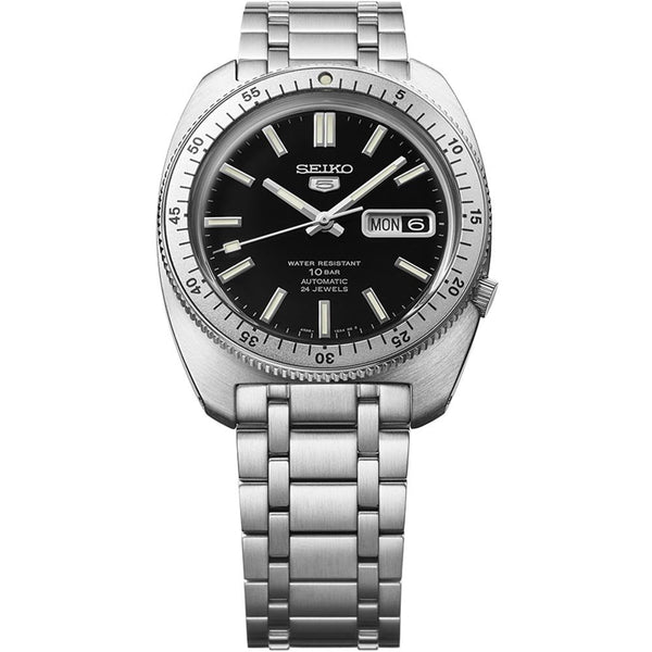 Seiko 5 Sports Men's Limited Edition 'Gene Kranz' Black Dial Bracelet Watch