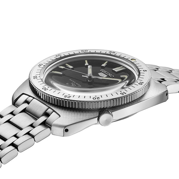 Seiko 5 Sports Men's Limited Edition 'Gene Kranz' Black Dial Bracelet Watch