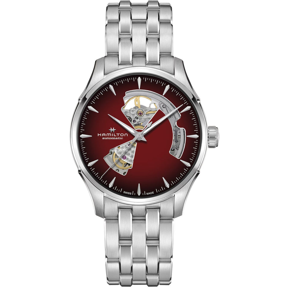 Hamilton Men's Jazmaster Automatic Red Open Heart Watch