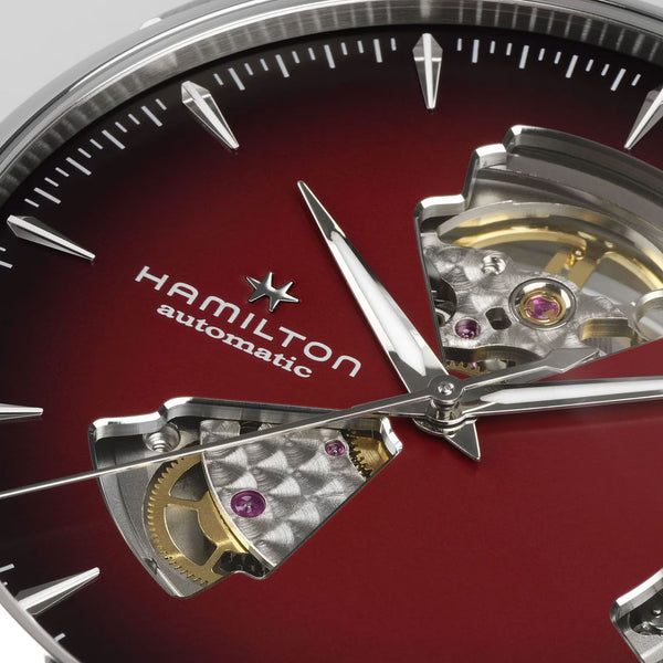 Hamilton Men's Jazmaster Automatic Red Open Heart Watch