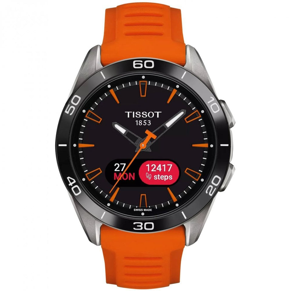 Tissot Men's T-TOUCH Connect Sport 44mm Orange Strap Watch