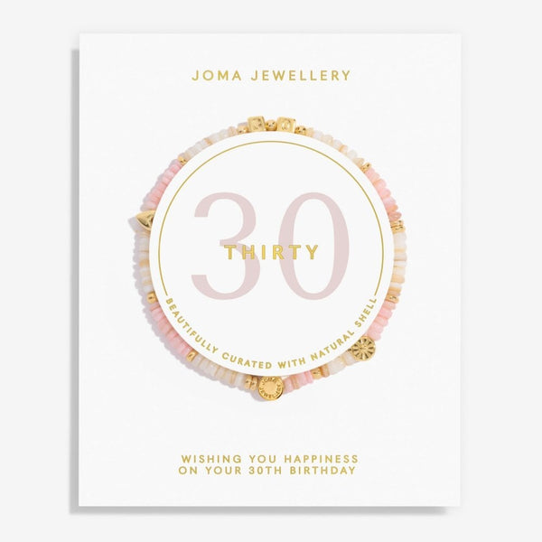 Joma Jewellery Happy Little Moments '30th Birthday' Bracelet in Gold Plating