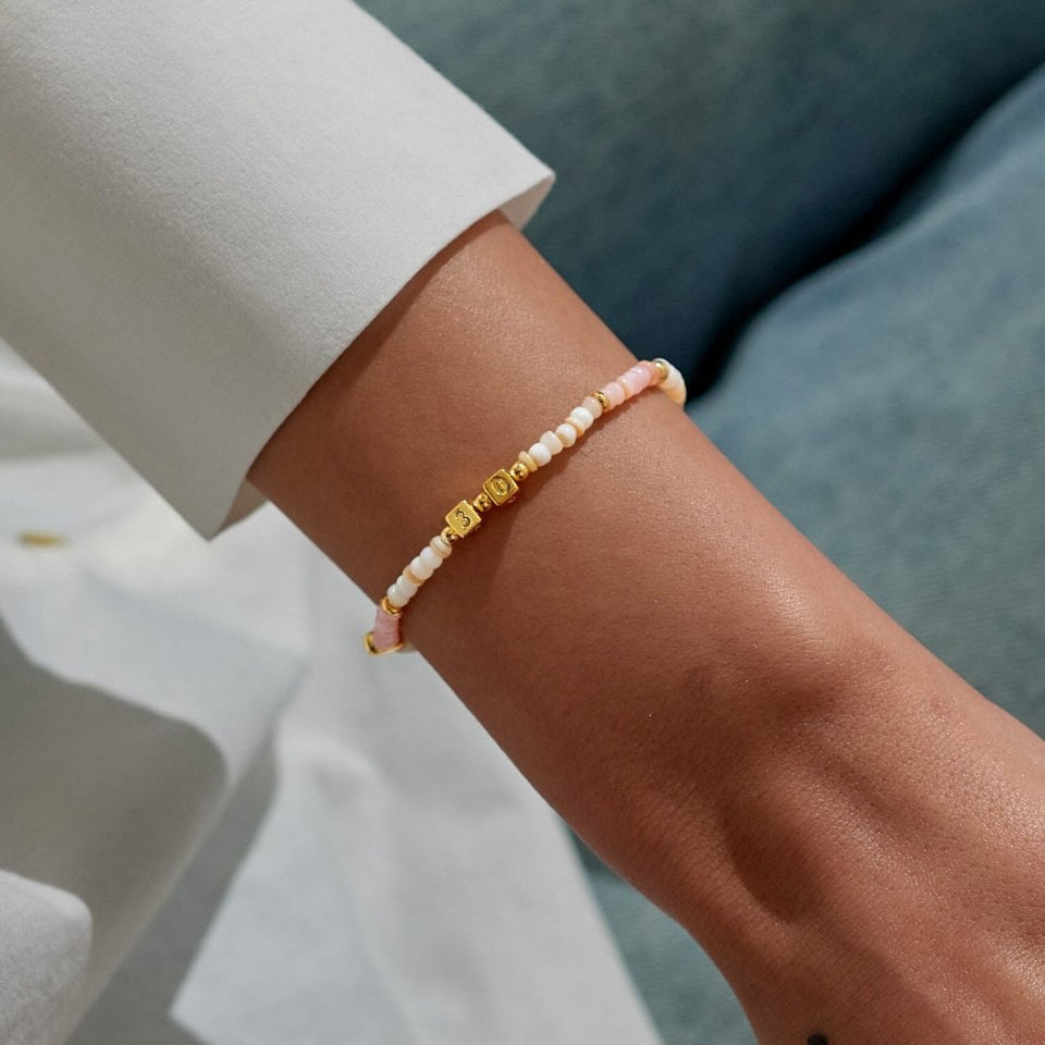 Joma Jewellery Happy Little Moments '30th Birthday' Bracelet in Gold Plating