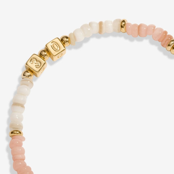 Joma Jewellery Happy Little Moments '30th Birthday' Bracelet in Gold Plating