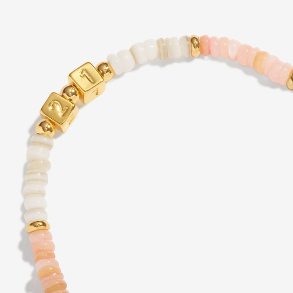 Joma Jewellery Happy Little Moments '21st Birthday' Bracelet in Gold Plating