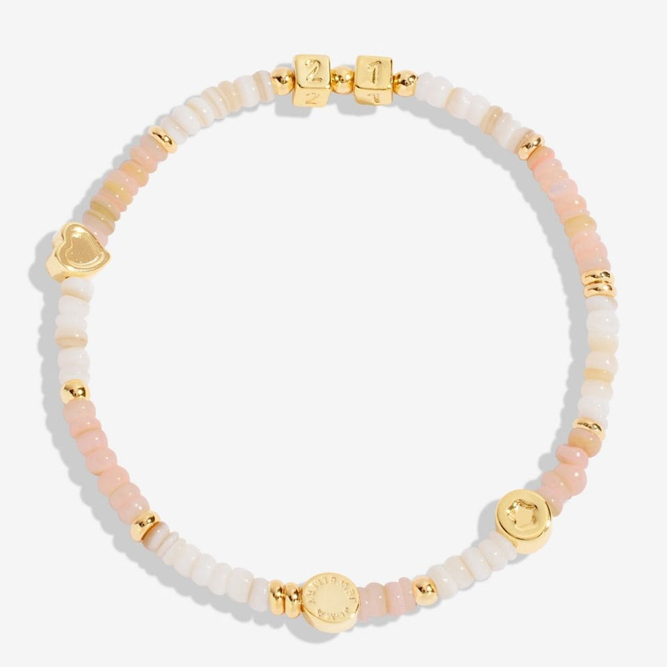 Joma Jewellery Happy Little Moments '21st Birthday' Bracelet in Gold Plating