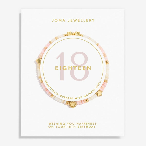 Joma Jewellery Happy Little Moments '18th Birthday' Bracelet in Gold Plating