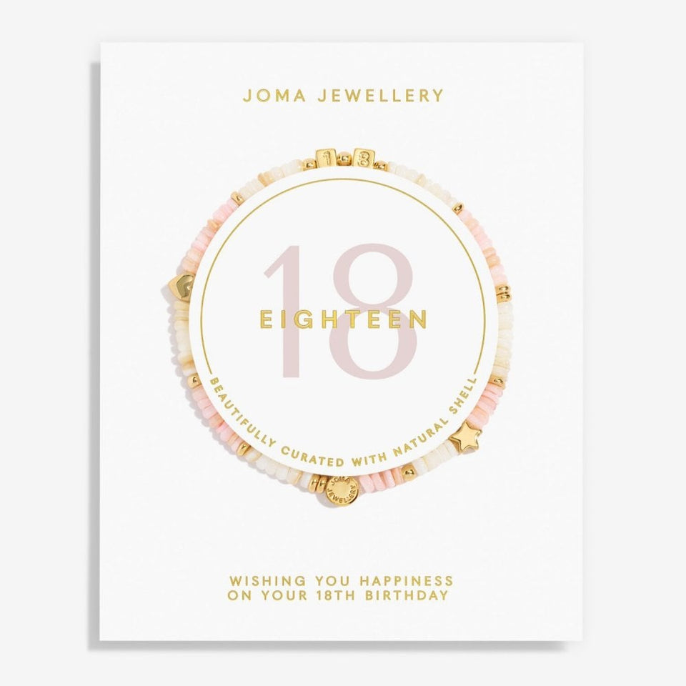 Joma Jewellery Happy Little Moments '18th Birthday' Bracelet in Gold Plating