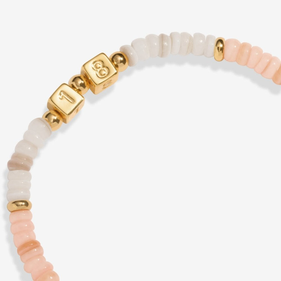Joma Jewellery Happy Little Moments '18th Birthday' Bracelet in Gold Plating