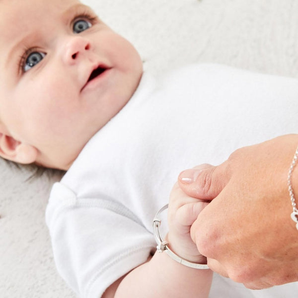 Little Star Children's Honor Diamond Cross Expander Baby Bangle