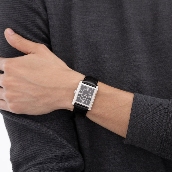 BOSS Men's PRINCIPLE DRESS Black Leather Strap Watch