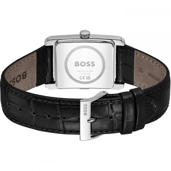 BOSS Men's PRINCIPLE DRESS Black Leather Strap Watch