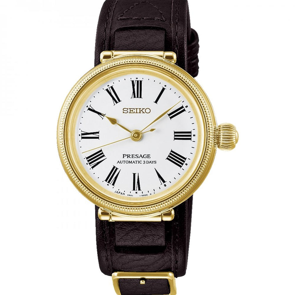 Seiko Presage Limited Edition 145th Anniversary Enamel ‘Timekeeper’ Leather Strap Watch (XXXX/1450)