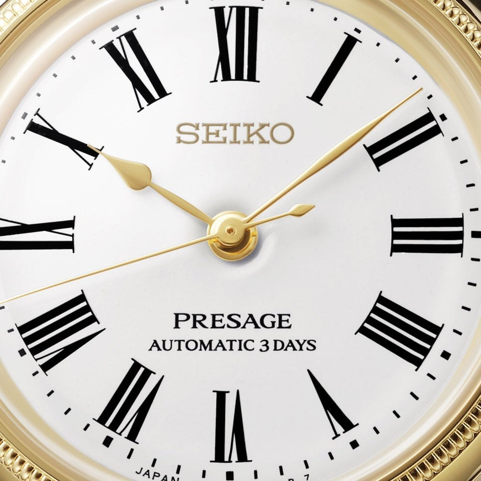 Seiko Presage Limited Edition 145th Anniversary Enamel ‘Timekeeper’ Leather Strap Watch (XXXX/1450)